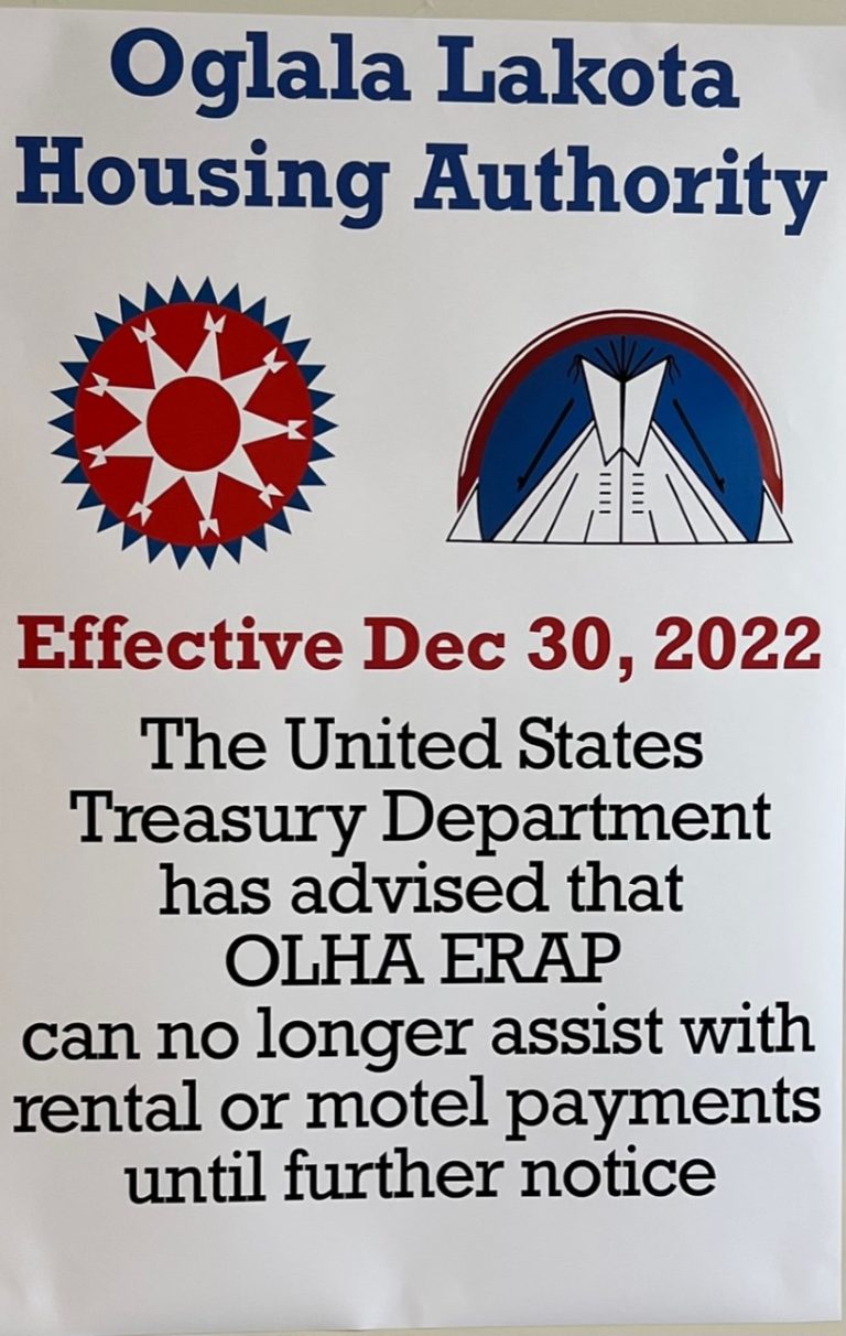 ERAP Program Update OGLALA LAKOTA HOUSING AUTHORITY